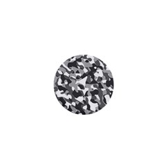 Grey And White Camouflage Pattern 1  Mini Buttons by SpinnyChairDesigns