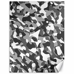 Grey And White Camouflage Pattern Canvas 18  X 24  by SpinnyChairDesigns