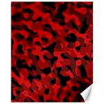 Red and Black Camouflage Pattern Canvas 11  x 14  10.95 x13.48  Canvas - 1