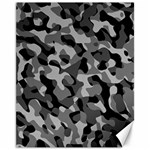 Grey and Black Camouflage Pattern Canvas 11  x 14  10.95 x13.48  Canvas - 1