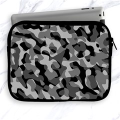 Grey And Black Camouflage Pattern Apple Ipad 2/3/4 Zipper Cases by SpinnyChairDesigns