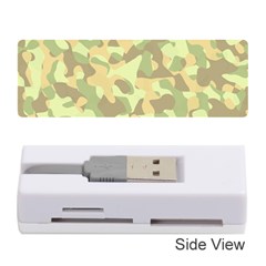 Light Green Brown Yellow Camouflage Pattern Memory Card Reader (stick) by SpinnyChairDesigns