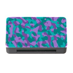 Purple And Teal Camouflage Pattern Memory Card Reader With Cf by SpinnyChairDesigns