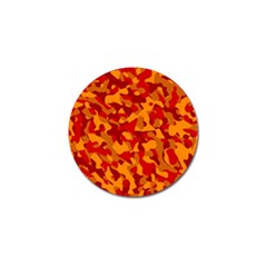 Red And Orange Camouflage Pattern Golf Ball Marker (4 Pack) by SpinnyChairDesigns