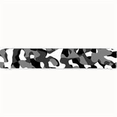 Black And White Camouflage Pattern Small Bar Mats by SpinnyChairDesigns