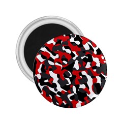 Black Red White Camouflage Pattern 2 25  Magnets by SpinnyChairDesigns