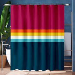 70s Vintage Stripes Shower Curtain 60  X 72  (medium)  by tmsartbazaar