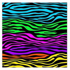 Colorful Zebra Large Satin Scarf (square) by Angelandspot