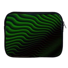 Black And Green Abstract Stripes Gradient Apple Ipad 2/3/4 Zipper Cases by SpinnyChairDesigns