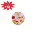 cosmos flowers orange 1  Mini Buttons (100 pack)  Front