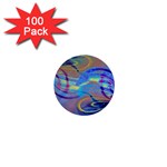 Infinity Painting Blue 1  Mini Buttons (100 pack)  Front