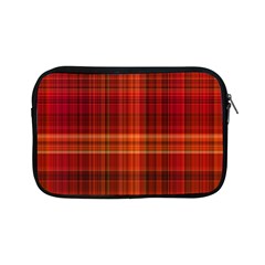 Red Brown Orange Plaid Pattern Apple Ipad Mini Zipper Cases by SpinnyChairDesigns