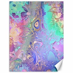 Pastel Marble Paint Swirl Pattern Canvas 12  X 16  by SpinnyChairDesigns