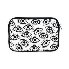 Black And White Cartoon Eyeballs Apple Ipad Mini Zipper Cases by SpinnyChairDesigns