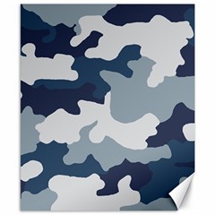 Camo Blue Canvas 8  X 10  by MooMoosMumma