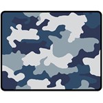 Camo Blue Double Sided Fleece Blanket (Medium)  58.8 x47.4  Blanket Front