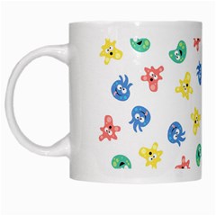 Cute Cartoon Germs Viruses Microbes White Mugs by SpinnyChairDesigns