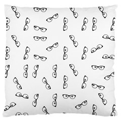 Geek Glasses With Eyes Large Flano Cushion Case (one Side) by SpinnyChairDesigns