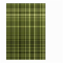 Green Madras Plaid Small Garden Flag (two Sides) by SpinnyChairDesigns