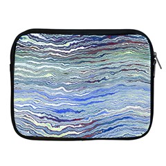 Blue Abstract Stripes Apple Ipad 2/3/4 Zipper Cases by SpinnyChairDesigns