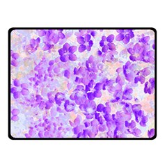 Purple Spring Flowers Fleece Blanket (small) by DinkovaArt