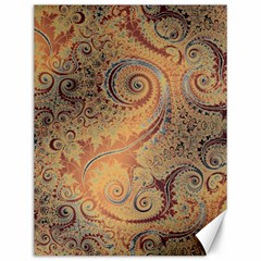 Terra Cotta Persian Orange Spirals Swirls Pattern Canvas 12  X 16  by SpinnyChairDesigns