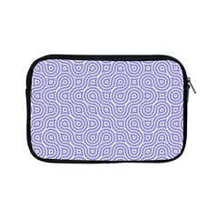 Royal Purple Grey And White Truchet Pattern Apple Ipad Mini Zipper Cases by SpinnyChairDesigns