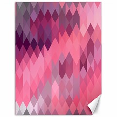 Pink Purple Diamond Pattern Canvas 18  X 24  by SpinnyChairDesigns