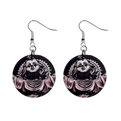 Angel Crying Blood Dark Style Poster Mini Button Earrings by dflcprintsclothing