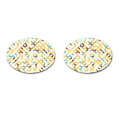 Tekstura-seamless-retro-pattern Cufflinks (oval) by Sobalvarro