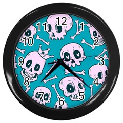 Skull Wall Clock (black) by Sobalvarro