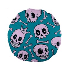 Skull Standard 15  Premium Round Cushions by Sobalvarro