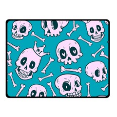 Skull Double Sided Fleece Blanket (small)  by Sobalvarro