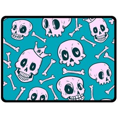 Skull Double Sided Fleece Blanket (large)  by Sobalvarro