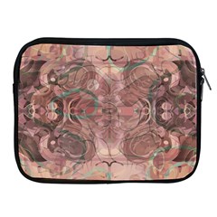 Tea Rose Pink And Brown Abstract Art Color Apple Ipad 2/3/4 Zipper Cases by SpinnyChairDesigns