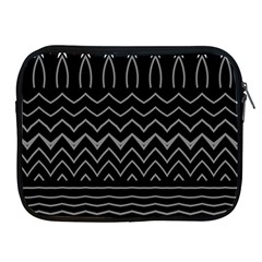 Black And White Minimalist Stripes  Apple Ipad 2/3/4 Zipper Cases by SpinnyChairDesigns