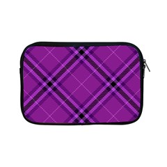 Purple And Black Plaid Apple Ipad Mini Zipper Cases by SpinnyChairDesigns