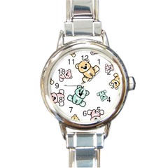 Bears Round Italian Charm Watch by Sobalvarro