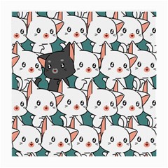 Seamless-cute-cat-pattern-vector Medium Glasses Cloth by Sobalvarro