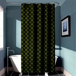 Army Green and Black Plaid Shower Curtain 36  x 72  (Stall)  Curtain(36 X72 ) - 33.26 x66.24  Curtain(36 X72 )