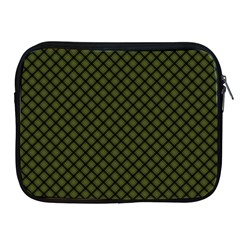 Army Green And Black Plaid Apple Ipad 2/3/4 Zipper Cases by SpinnyChairDesigns