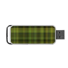 Army Green Color Plaid Portable Usb Flash (one Side) by SpinnyChairDesigns