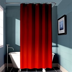 Scarlet Red Ombre Gradient Shower Curtain 36  X 72  (stall)  by SpinnyChairDesigns