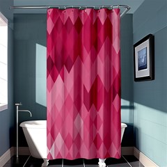 Blush Pink Geometric Pattern Shower Curtain 36  X 72  (stall)  by SpinnyChairDesigns