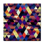 Colorful Geometric  Tile Coaster Front