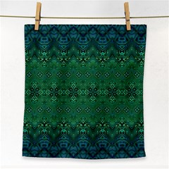 Boho Emerald Green And Blue  Face Towel by SpinnyChairDesigns