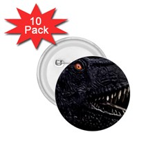 Trex Dinosaur Head Dark Poster 1 75  Buttons (10 Pack) by dflcprintsclothing