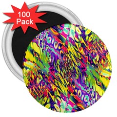 Colorful Jungle Pattern 3  Magnets (100 Pack) by SpinnyChairDesigns