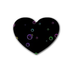 Bubble In Dark Heart Coaster (4 Pack)  by Sabelacarlos