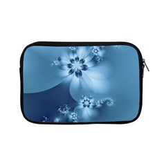 Steel Blue Flowers Apple Ipad Mini Zipper Cases by SpinnyChairDesigns